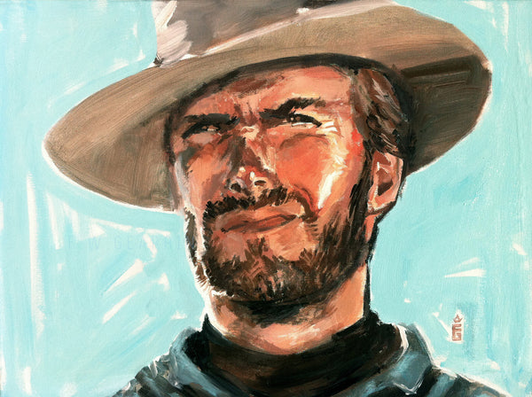 Clint Eastwood - Framed Canvas Print